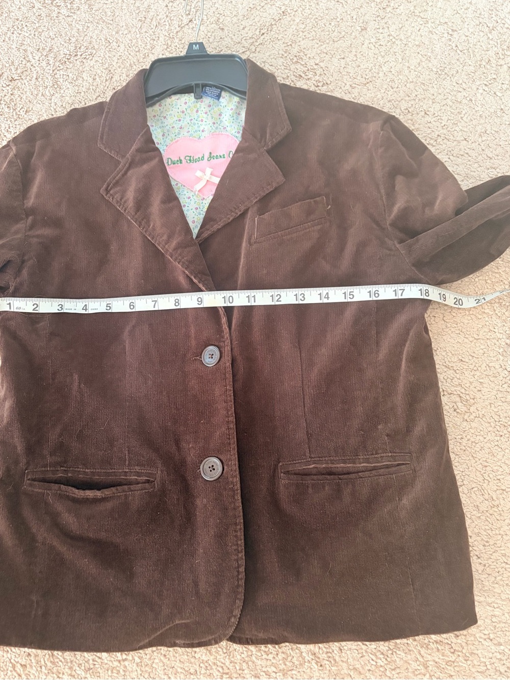 Duck Head Women's Dark Brown Corduroy Blazer - Picture 4 of 5